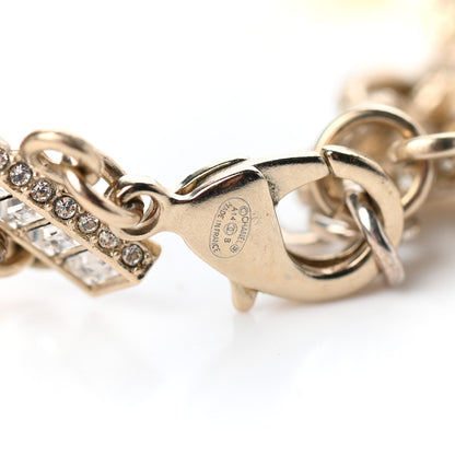 Chanel Baguette Crystal Pearl CC Bracelet Silver 4 of 4