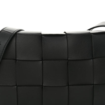 Bottega Veneta Lambskin Maxi Intrecciato Cassette Crossbody Bag Black 8 of 11