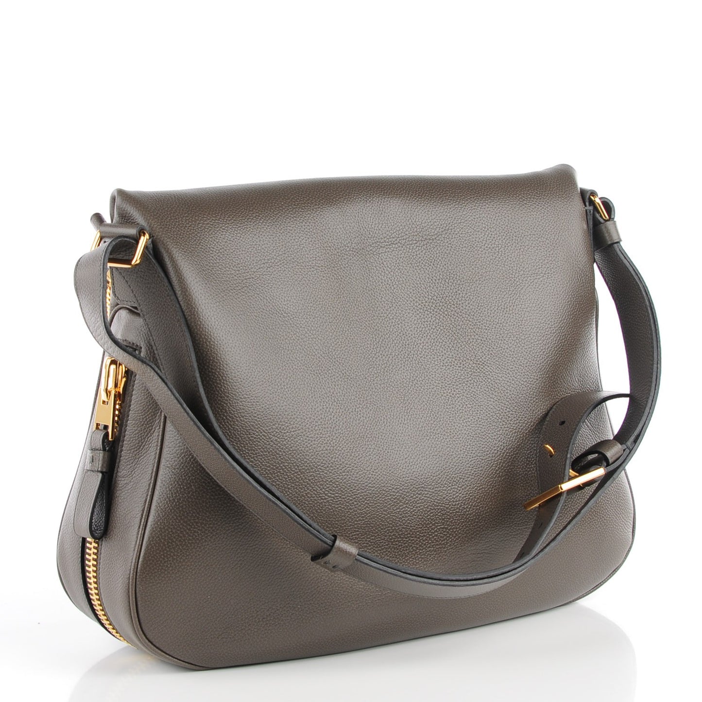 Pebbled Calfskin Large Jennifer Graphite