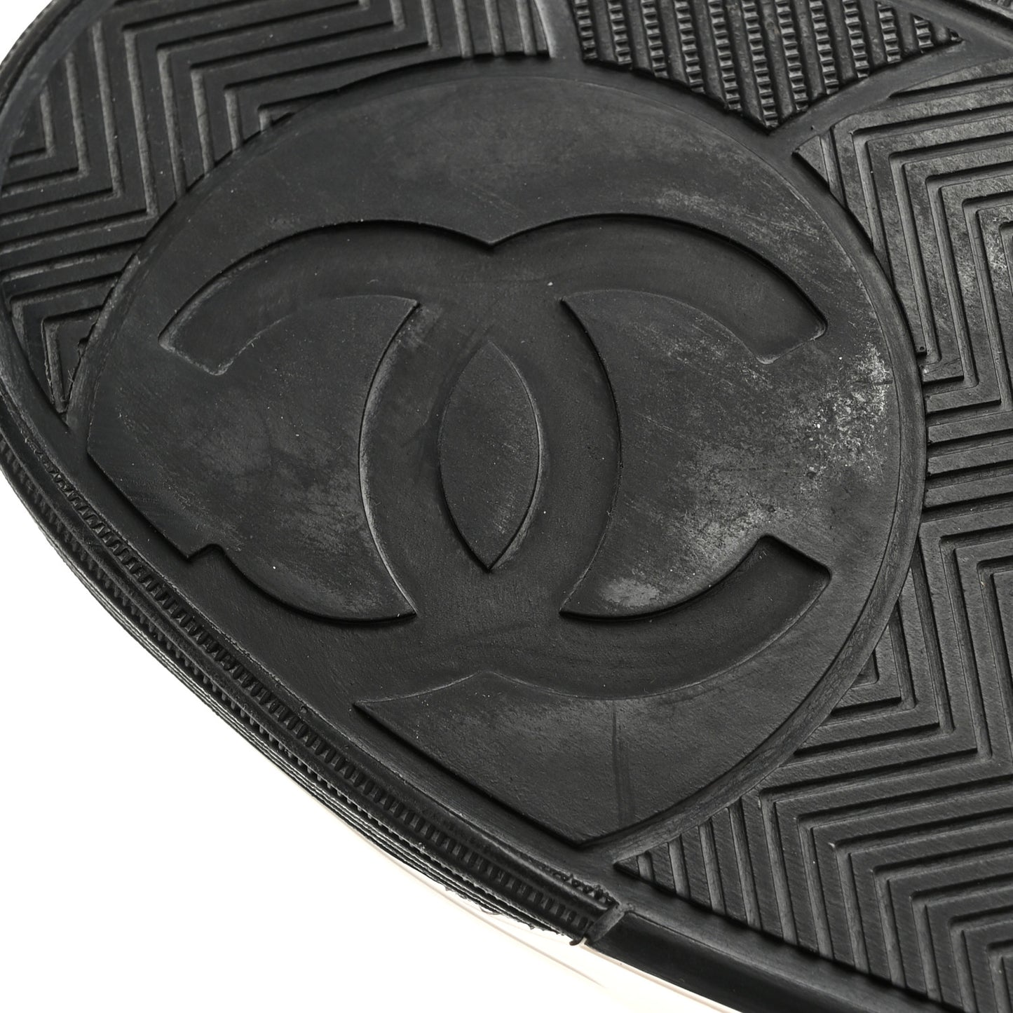 Calfskin Womens Logo Sneakers 35 Black White