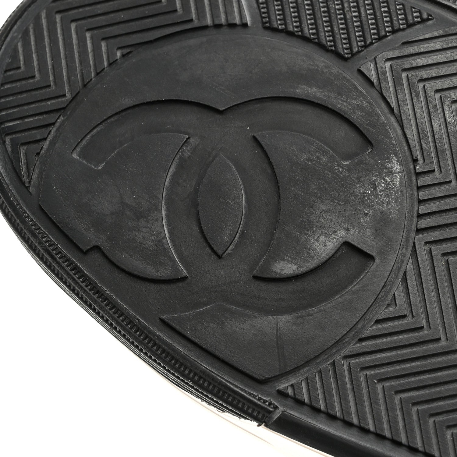 Chanel Calfskin Womens Logo Sneakers 35 Black White 9 of 10