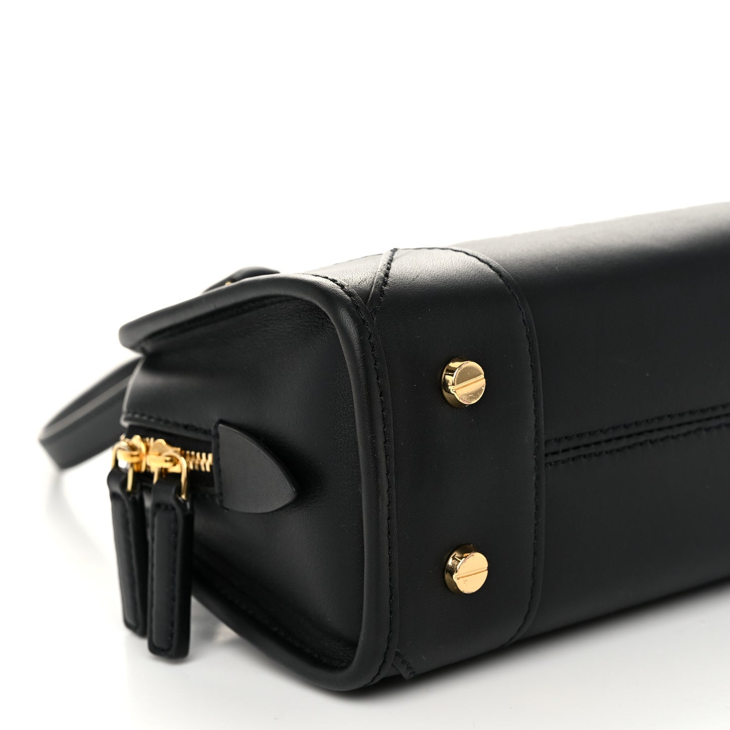 Calfskin Mini Aren Boston Bag Black