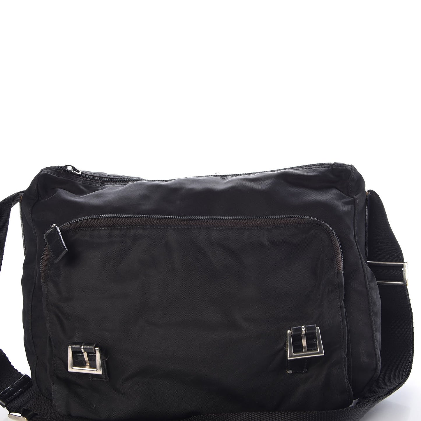 Nylon Vela Messenger Bag Black