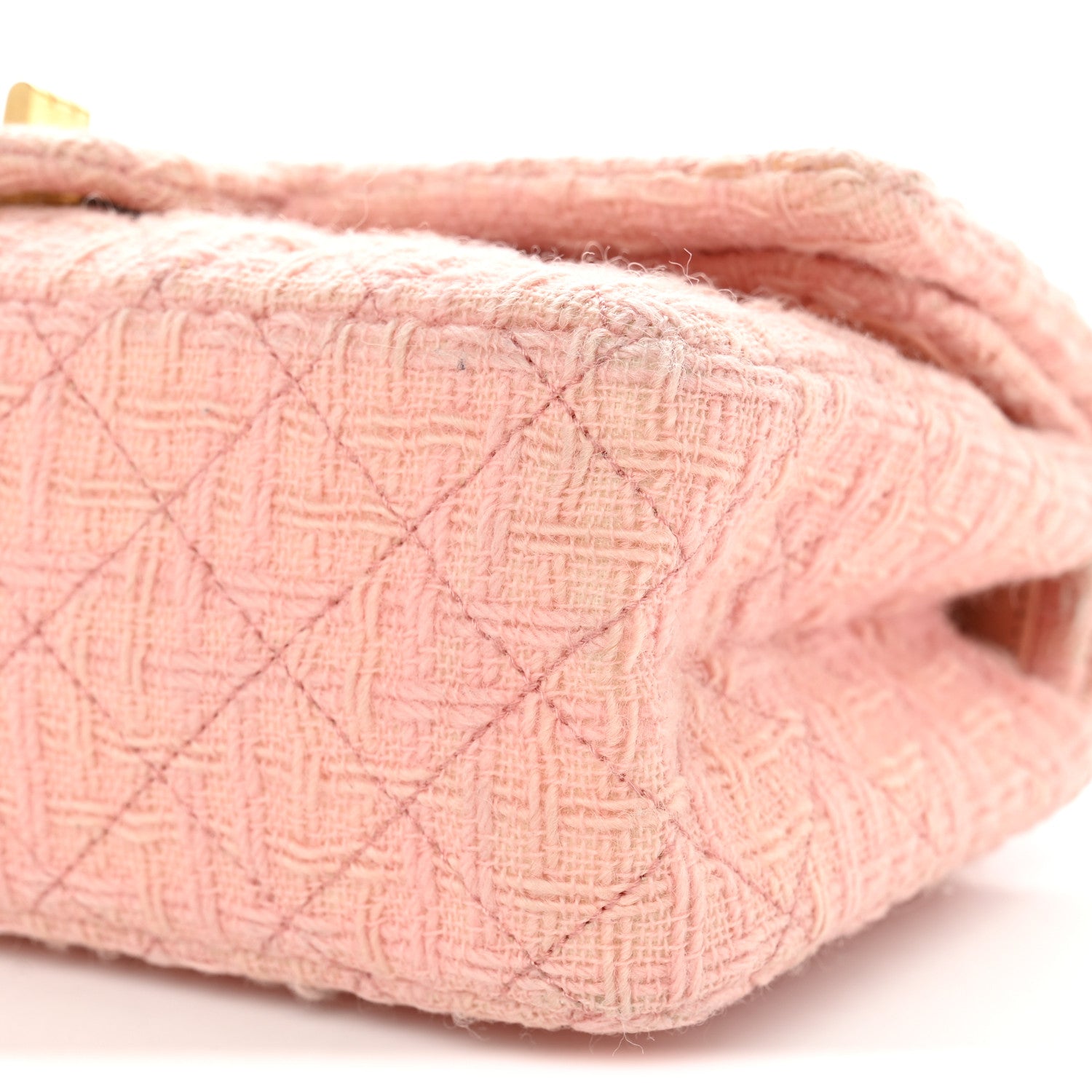 Chanel Wool Tweed Quilted 2.55 Reissue 225 Flap Light Pink 11 of 14