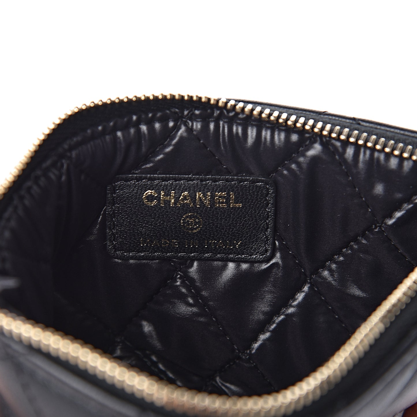 Lambskin Quilted Casino Coin Purse Black