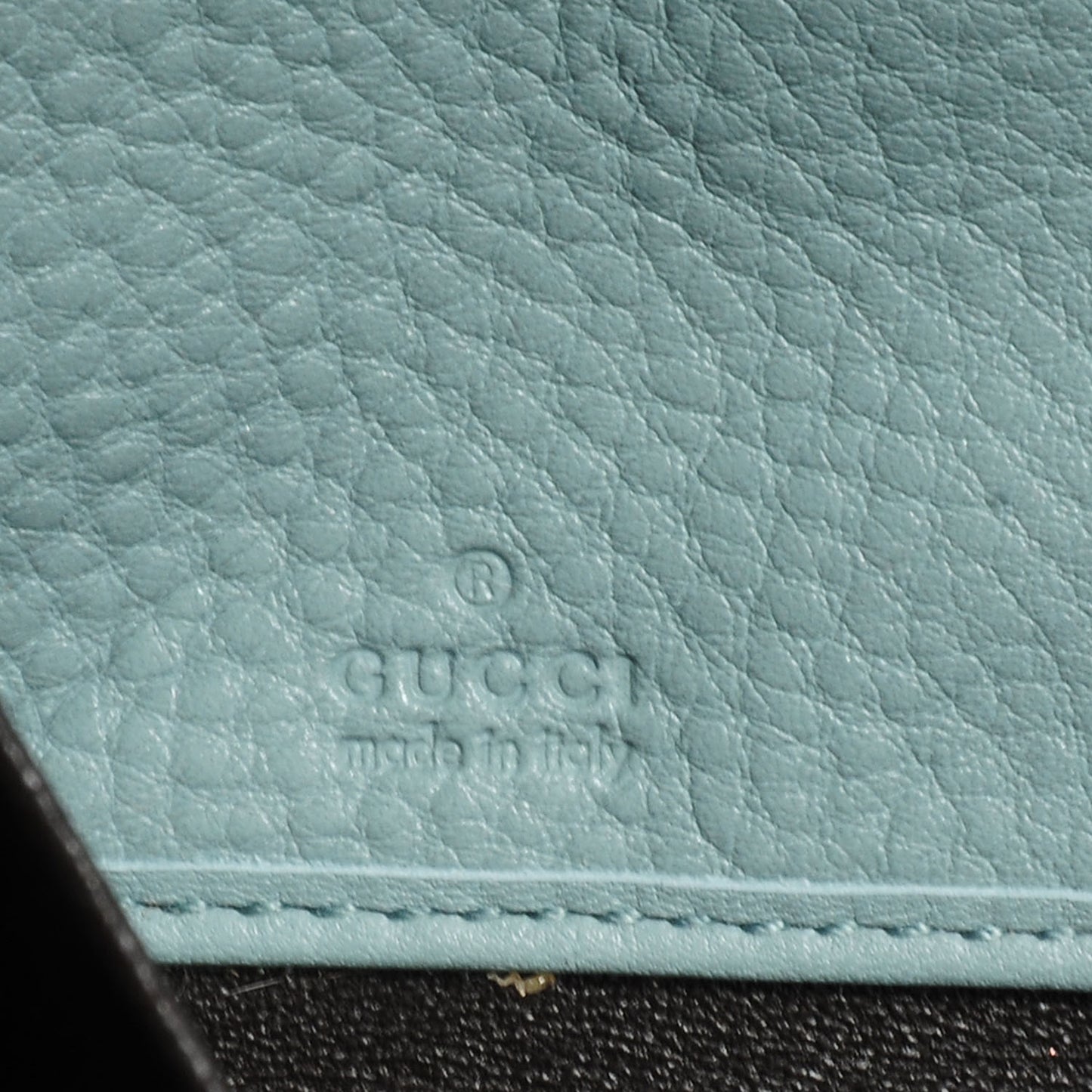 Leather Soho Zip Around Wallet Light Blue