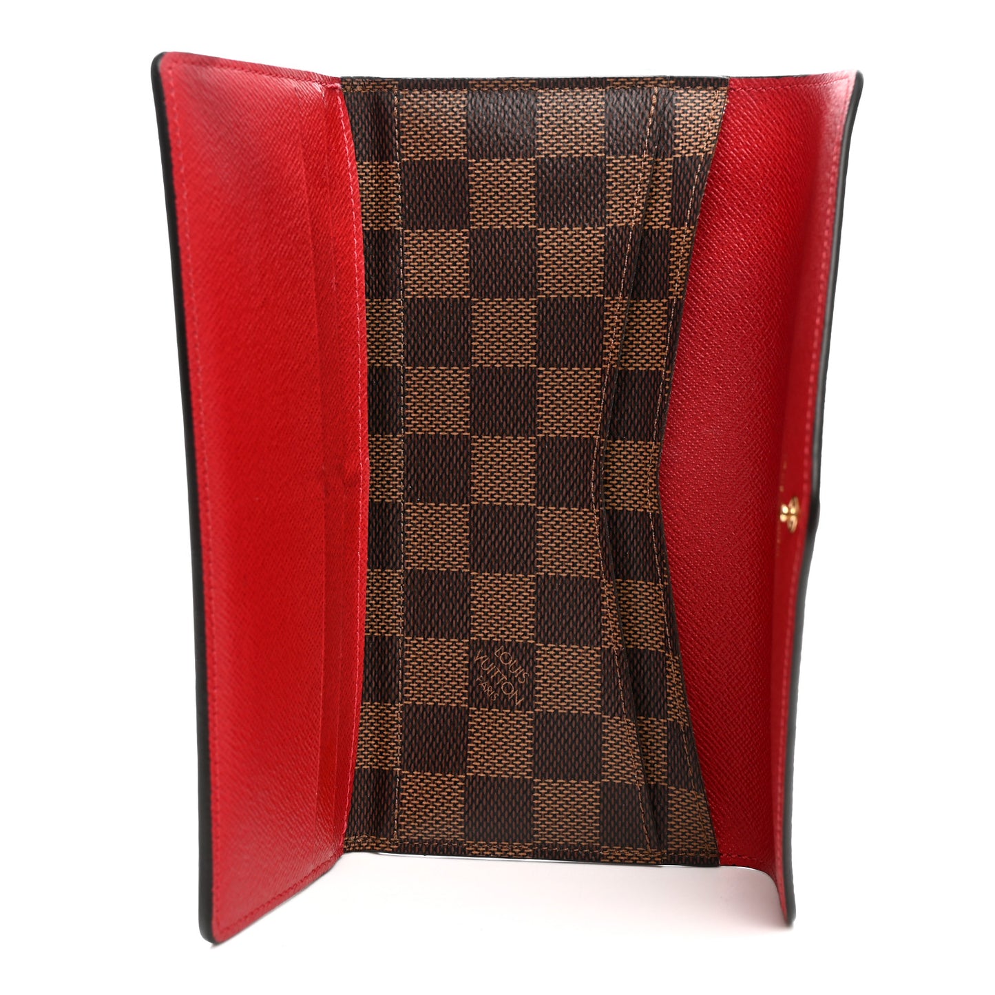 Damier Ebene Josephine Wallet Red
