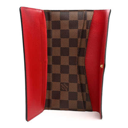 Louis Vuitton Damier Ebene Josephine Wallet Red 6 of 9