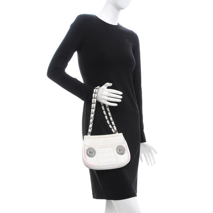 Chanel Caviar Square Quilted Shoulder Bag White 2 of 12