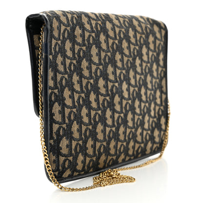 Christian Dior CHRISTIAN DIOR Monogram Chain Flap Blue 3 of 13