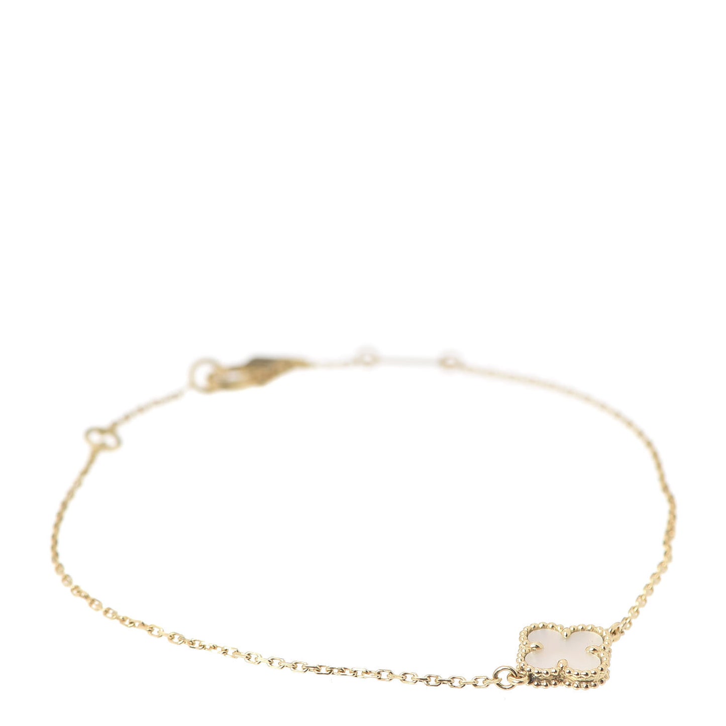 18K Yellow Gold Mother of Pearl Sweet Alhambra Bracelet
