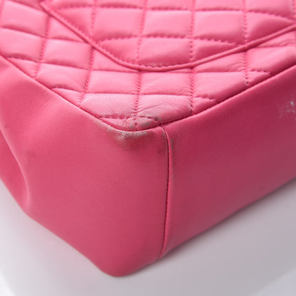 Chanel Lambskin Quilted Jumbo Mademoiselle Chic Flap Fuchsia 28 of 32