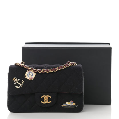 Chanel Felt Quilted Paris-Hamburg Charms Mini Rectangular Flap Dark Navy 12 of 12