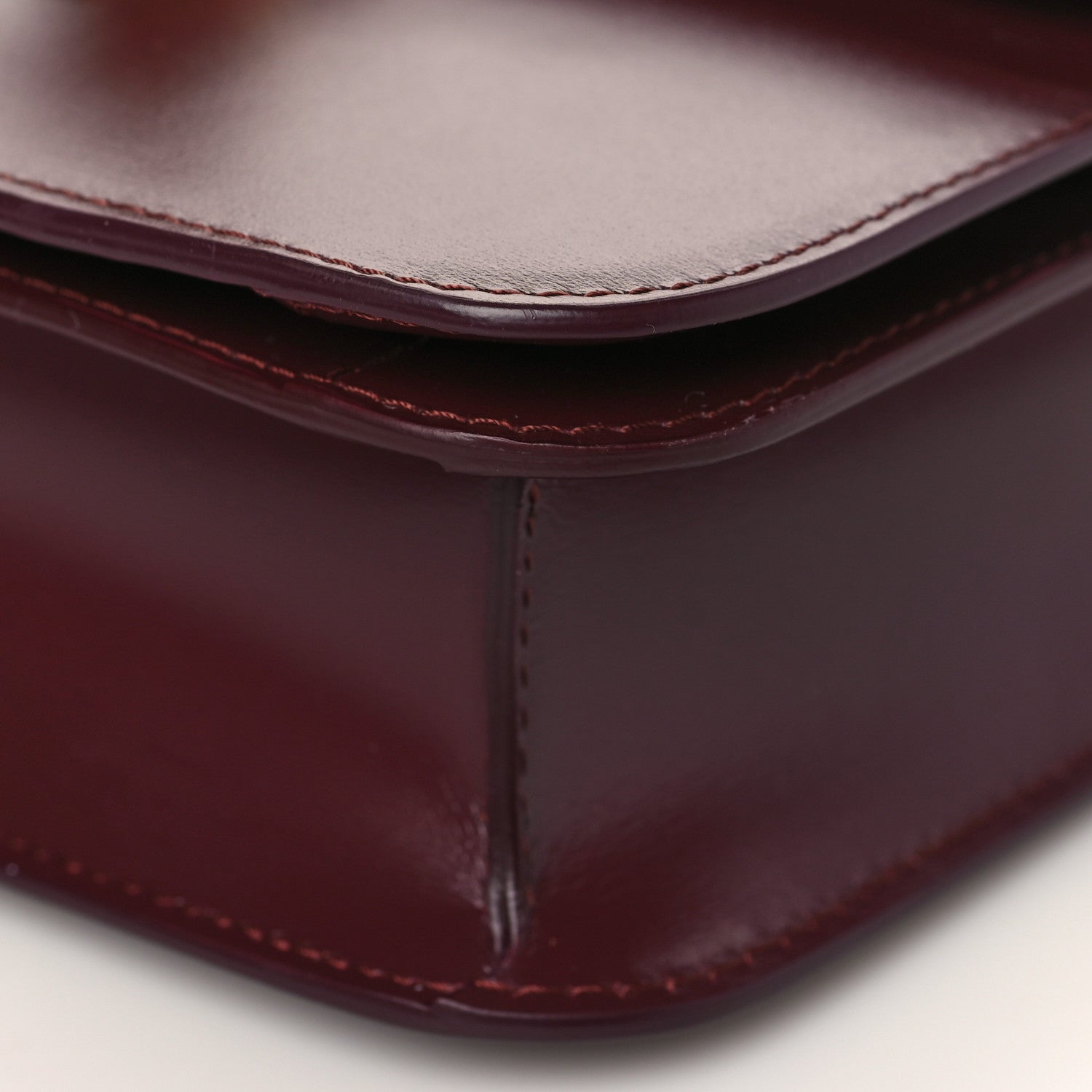 Celine Box Calfskin Teen Classic Box Flap Bag Burgundy 8 of 8