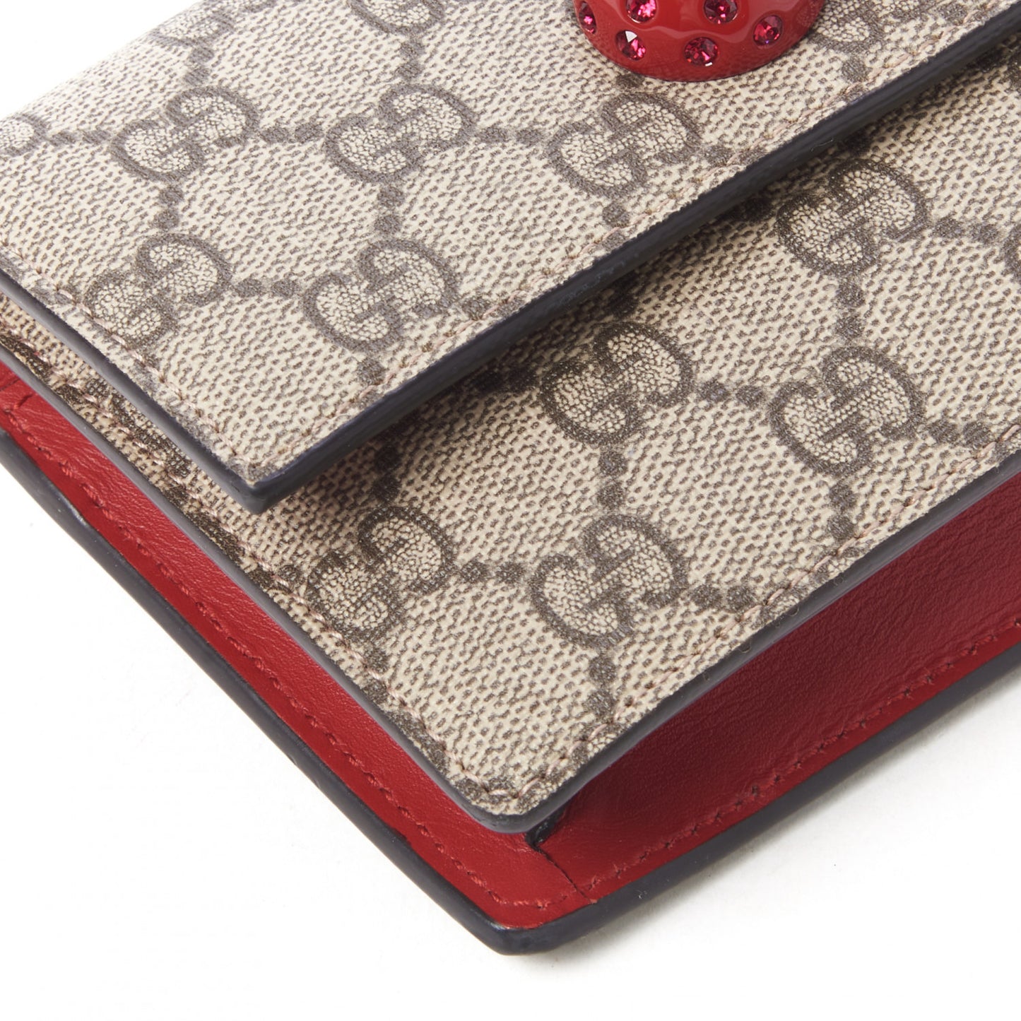 GG Supreme Monogram Mini Cherry Chain Bag