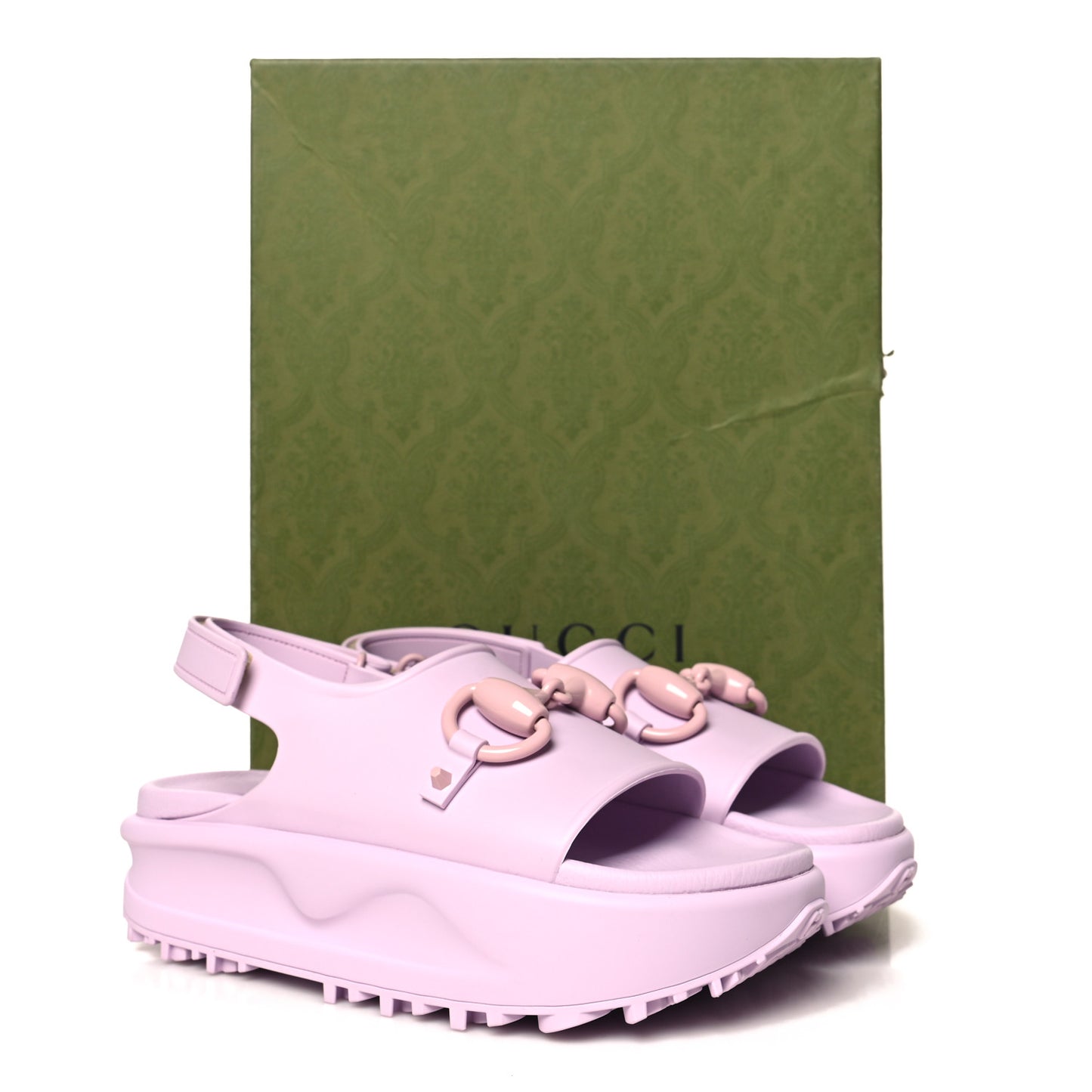 Soft Rubber Horsebit Touch Womens Strapped Sandals 37 Talc Pink