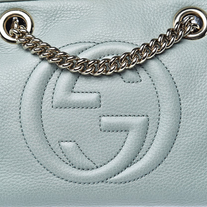 Gucci Pebbled Calfskin Small Soho Bowler Light Blue 12 of 12