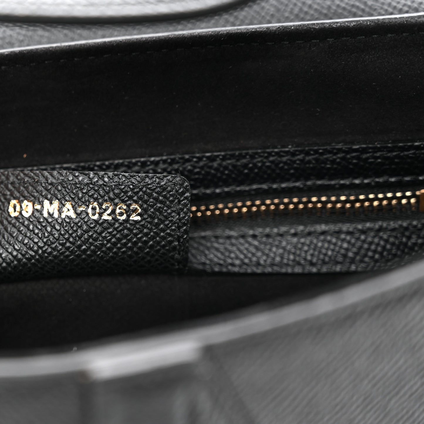 Grained Calfskin Saddle Bag With Strap Black