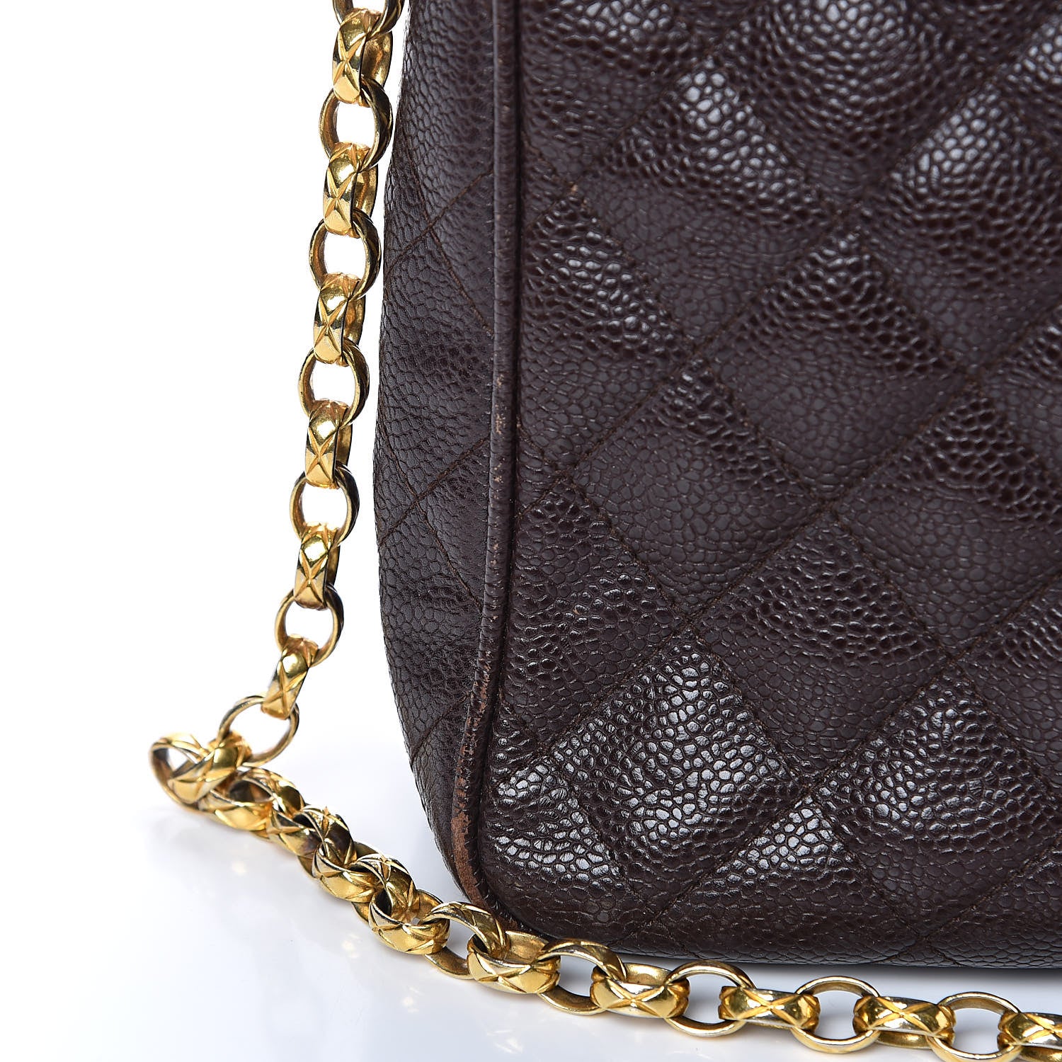 Chanel Caviar Quilted Flap Camera Case Brown 12 of 15