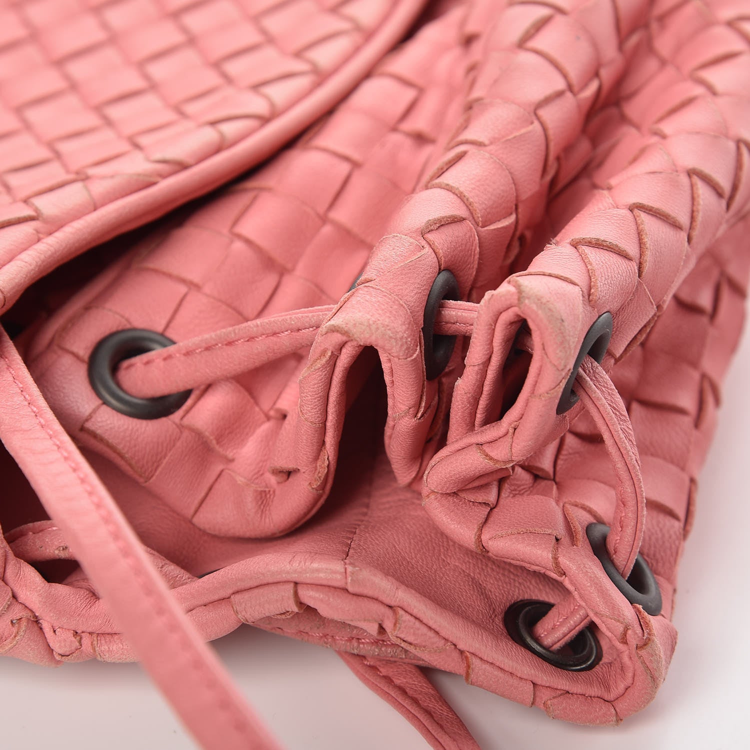 Bottega Veneta Nappa Intrecciato Messenger Bag Petal Pink 10 of 13