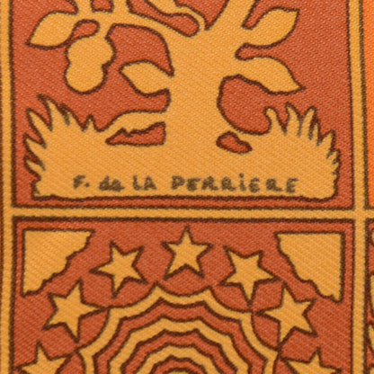 Hermes Silk Early America Pocket Square Scarf 4 of 7