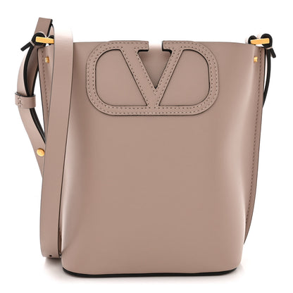 Valentino Garavani Calfskin Vlogo Bucket Bag Poudre 1 of 9