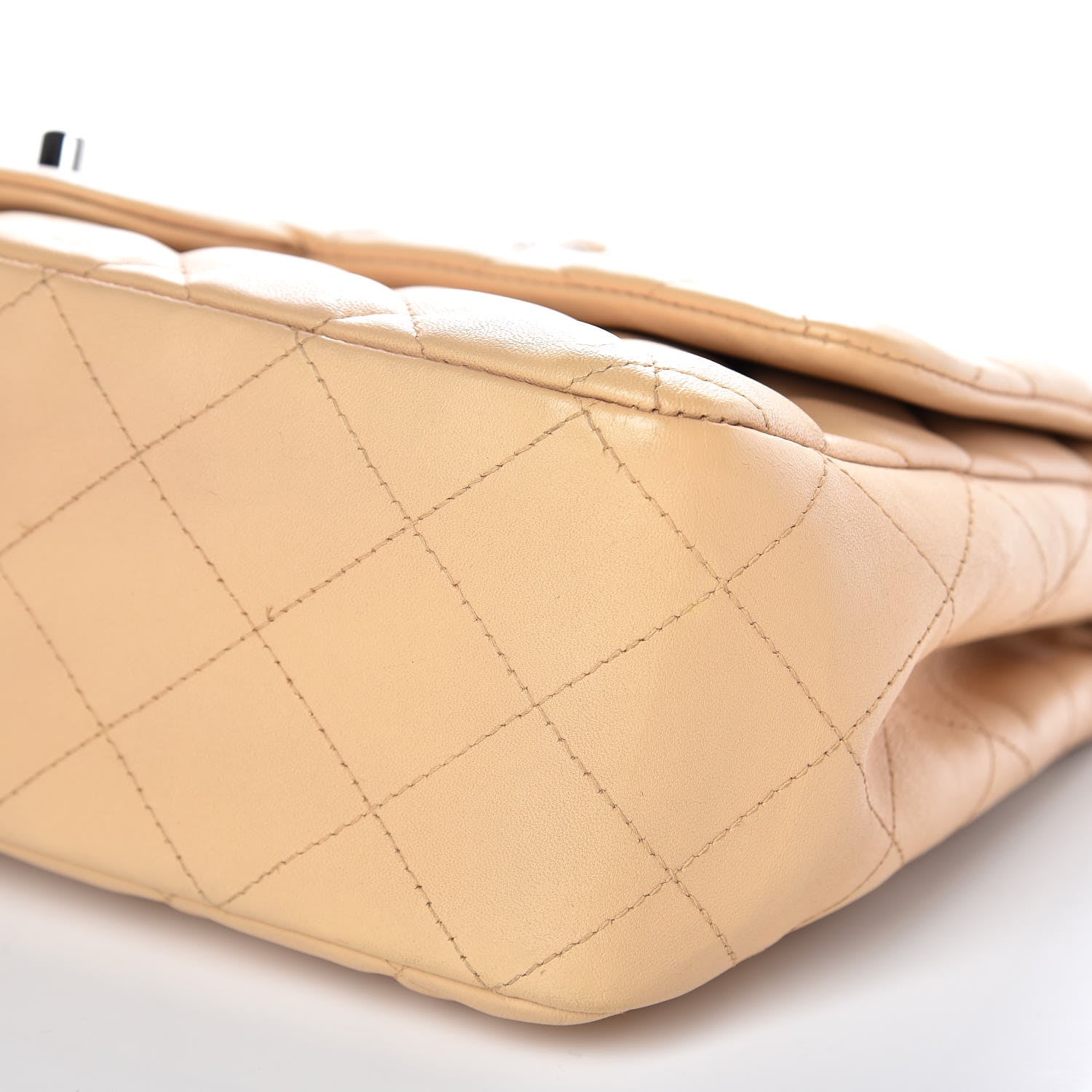 Chanel Lambskin Quilted Jumbo Single Flap Beige Clair 18 of 18