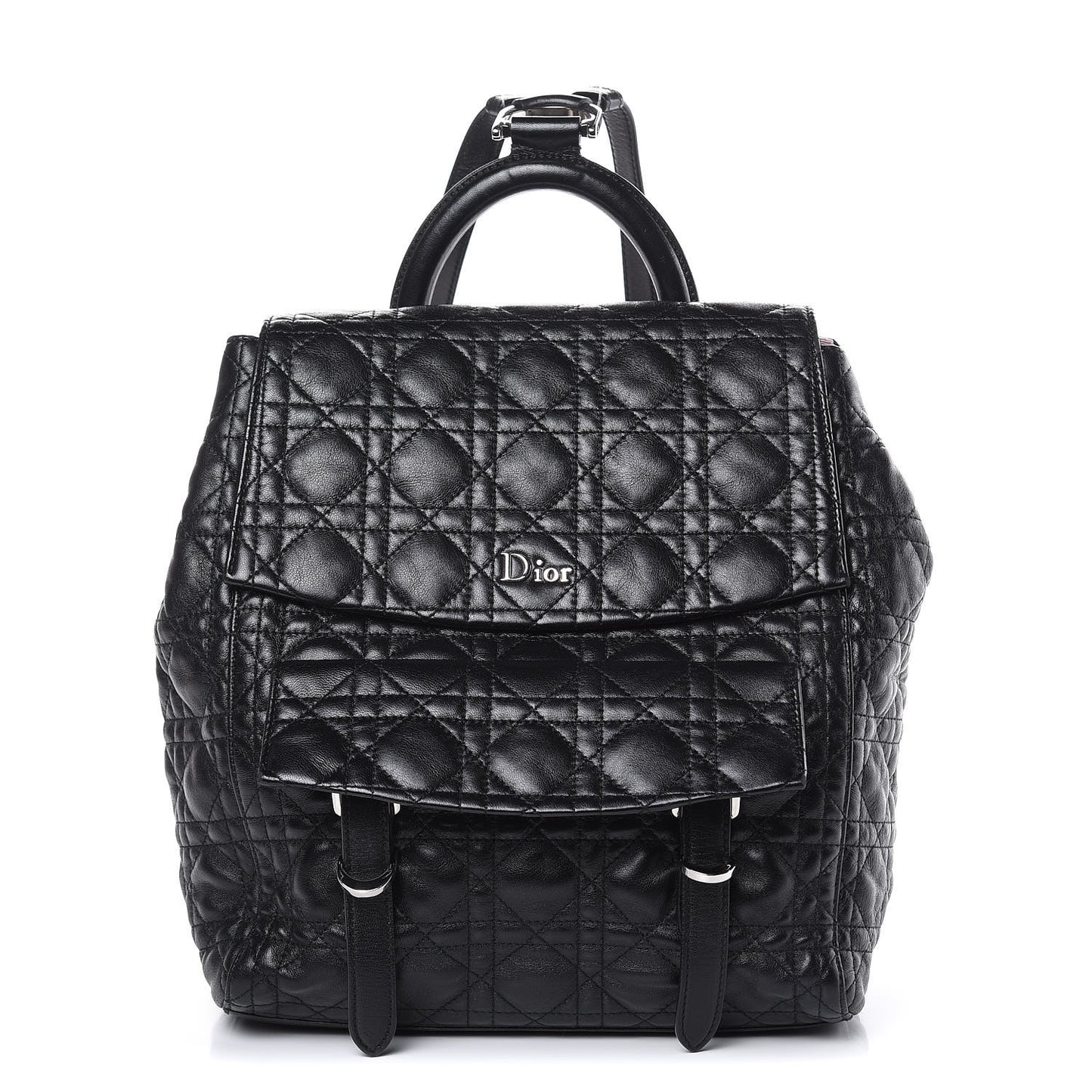 Lambskin Cannage Large Stardust Backpack Black