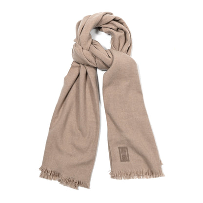Hermes Cashmere Silk New Libris Stole Beige Naturel 1 of 3