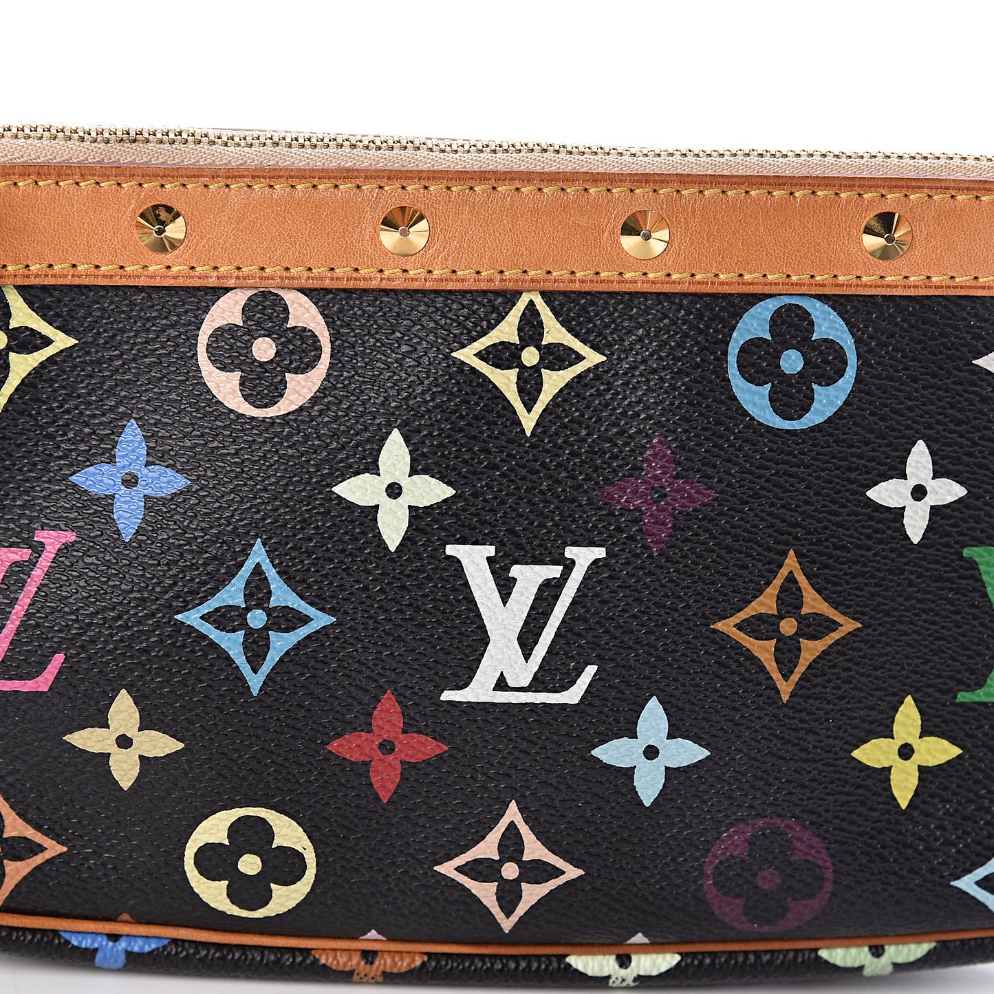 Monogram Multicolor Pochette Accessories Black