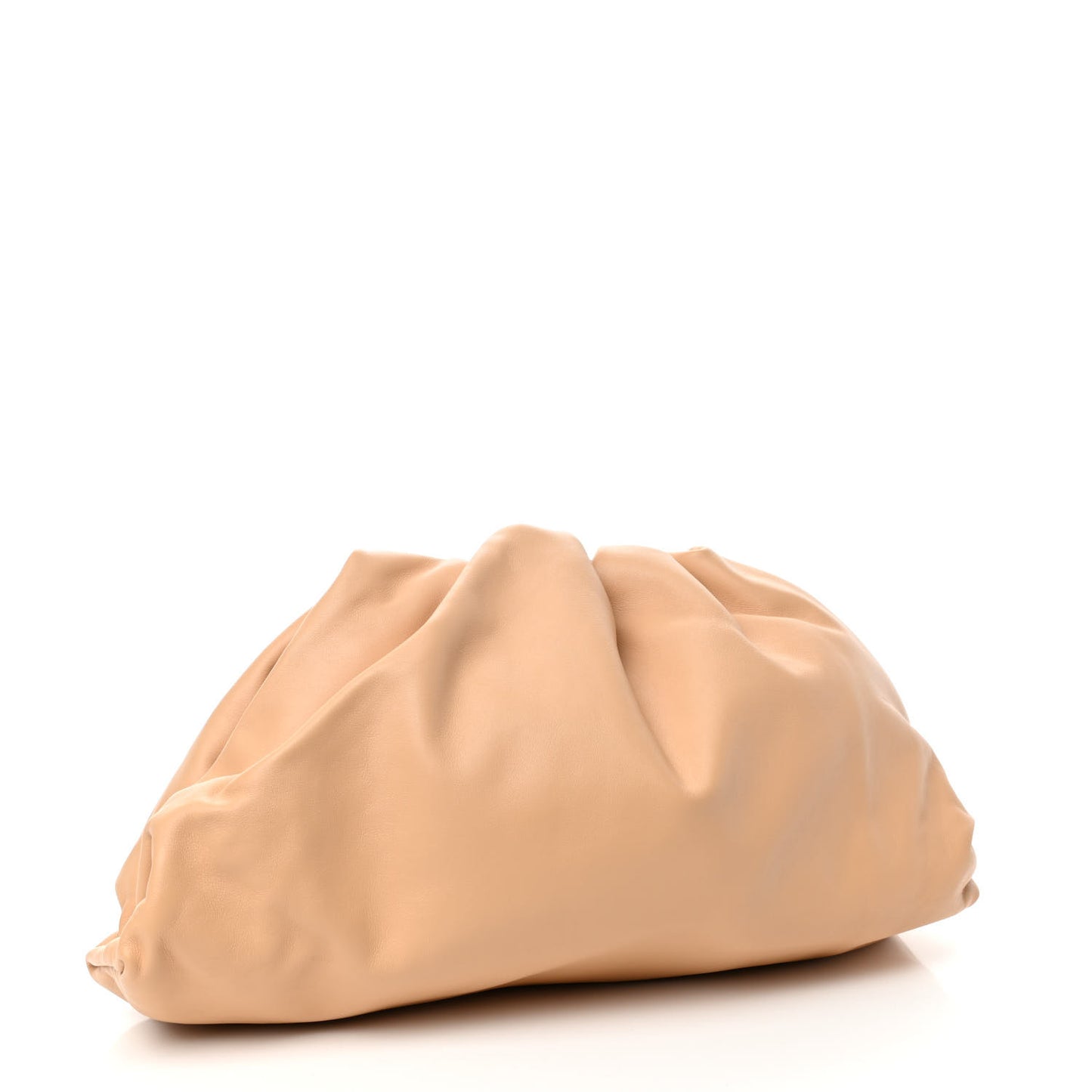 Smooth Butter Calf The Pouch Oversized Clutch Nude
