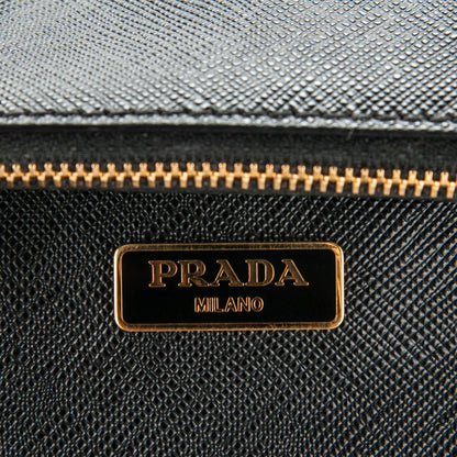 Prada Saffiano Lux Mini Galleria Double Zip Tote Black 6 of 6