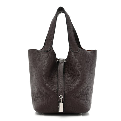 Hermes Taurillon Clemence Picotin Lock 18 PM Rouge Sellier 1 of 11