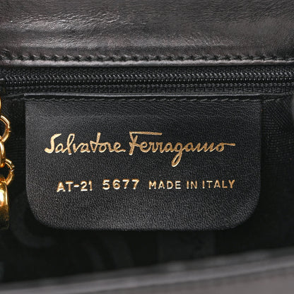 Salvatore Ferragamo Calfskin Vera Bow Mini Top Handle Crossbody Bag Black 6 of 12