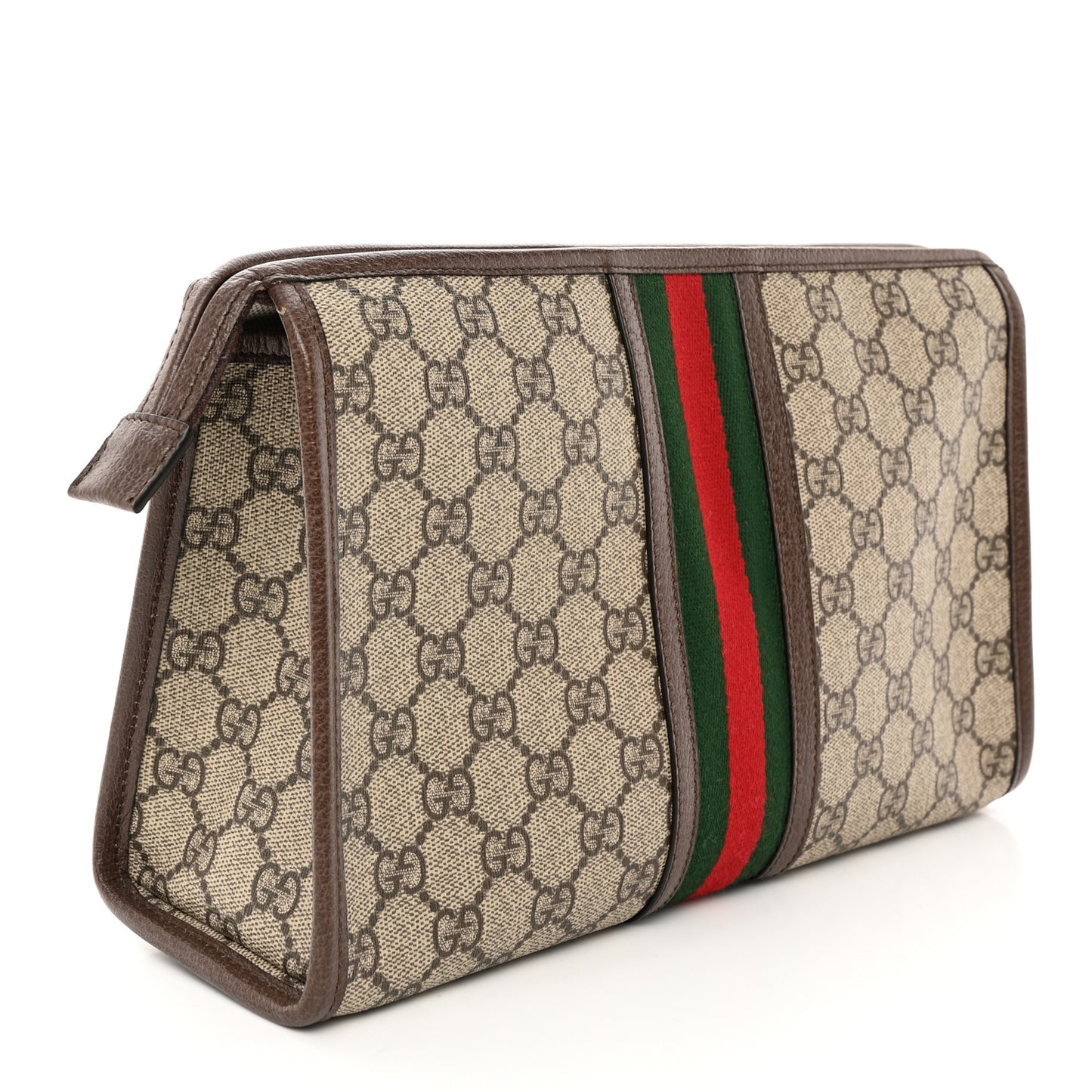 GG Supreme Monogram Web Ophidia GG Toiletry Case Beige New Acero