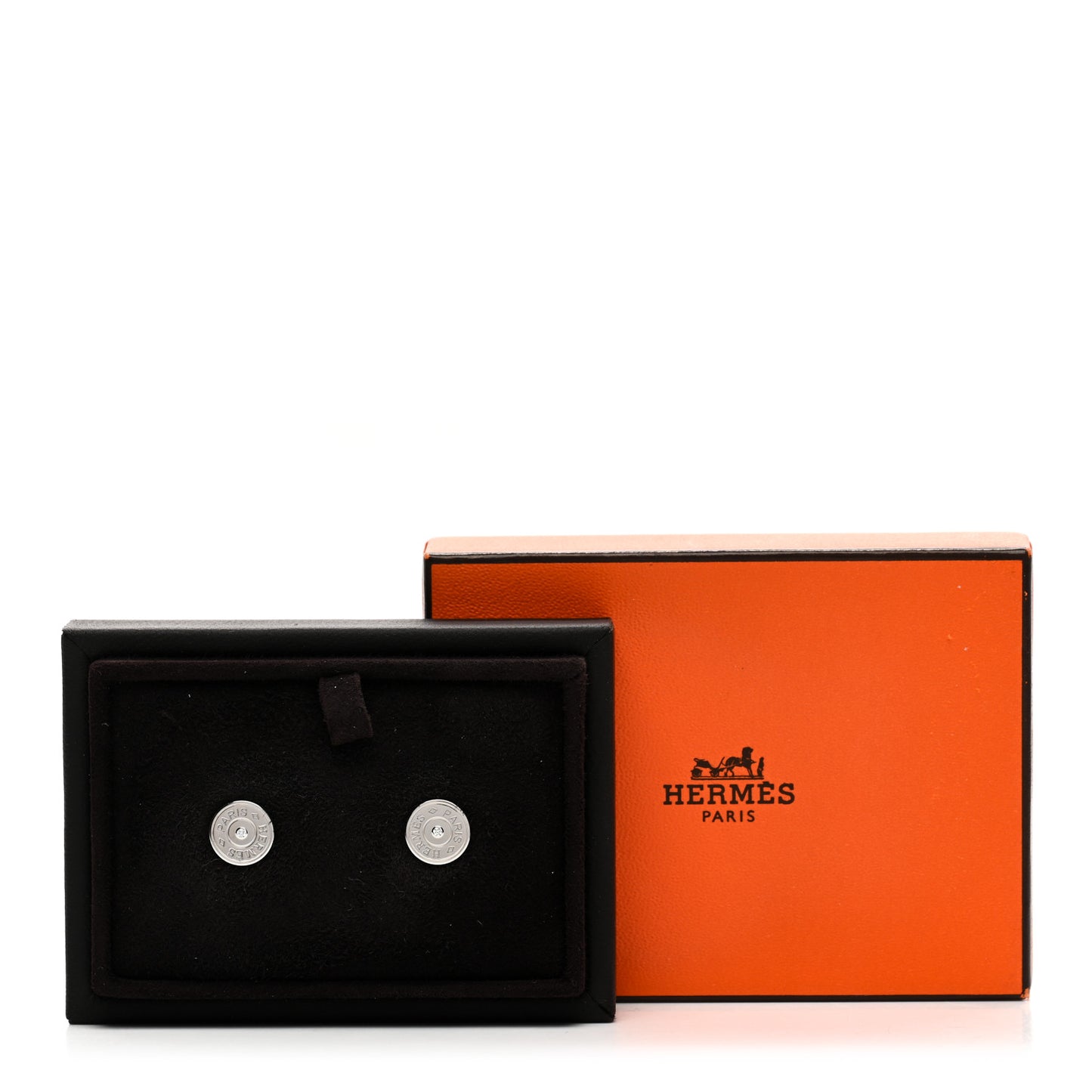 18K White Gold Diamond Small Gambade Earrings