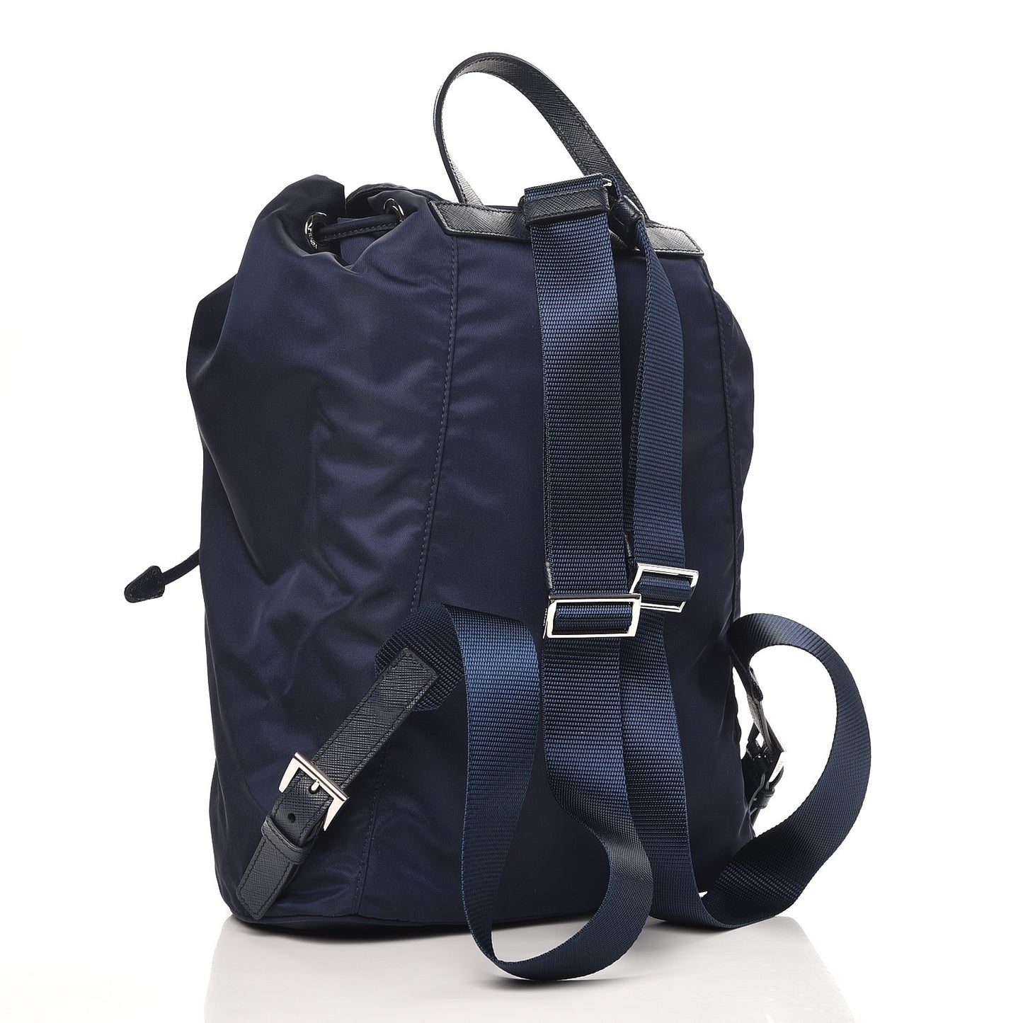 Nylon Vela Saffiano Medium Cinch Backpack Baltico
