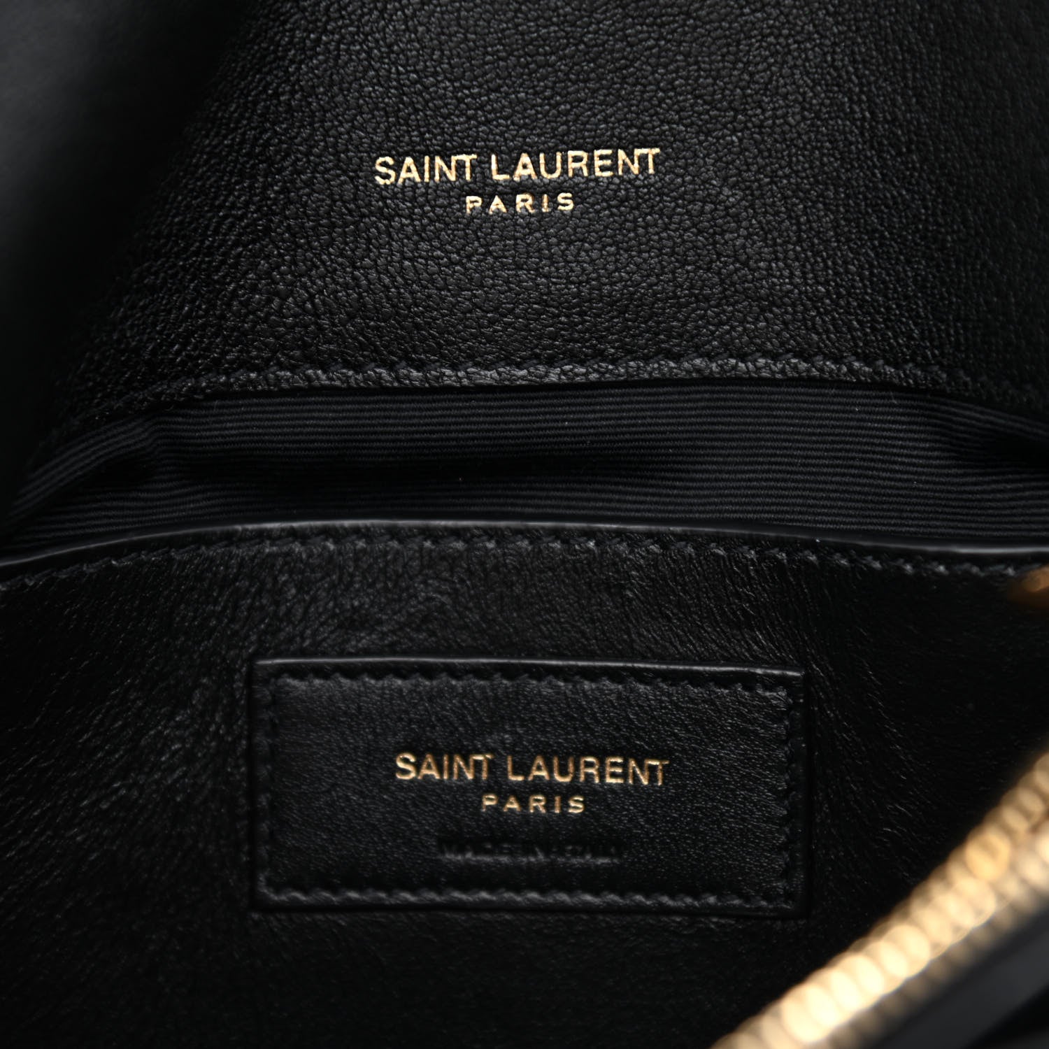 Saint Laurent Sheepskin Matelasse Chevron Monogram Medium College Bag Black 6 of 10