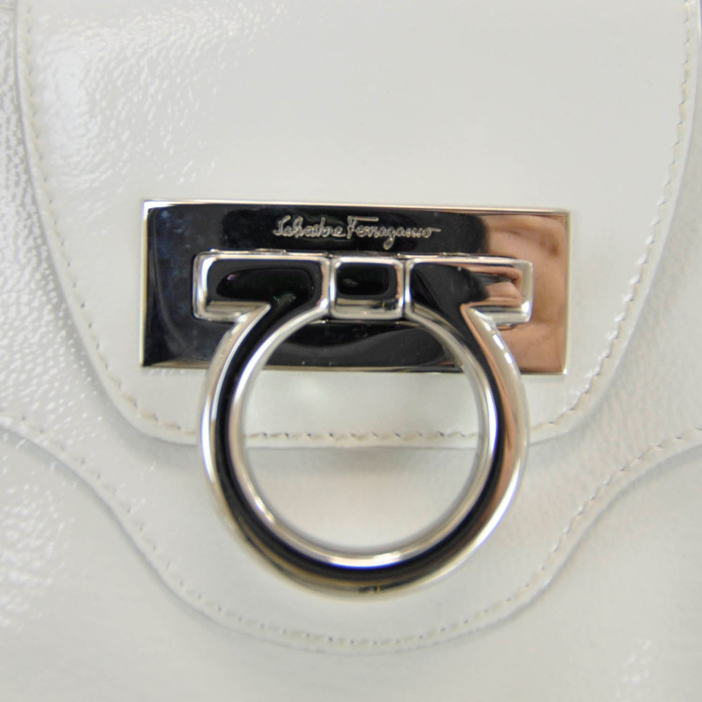 SALVATOREFERRAGAMOPatentLeatherMarisaWhite