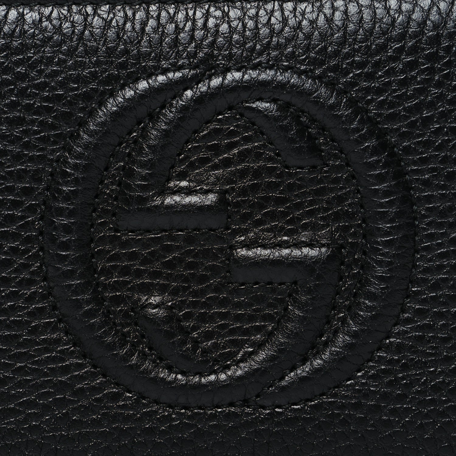 Gucci Pebbled Calfskin Soho Zip Around Wallet Black 8 of 8