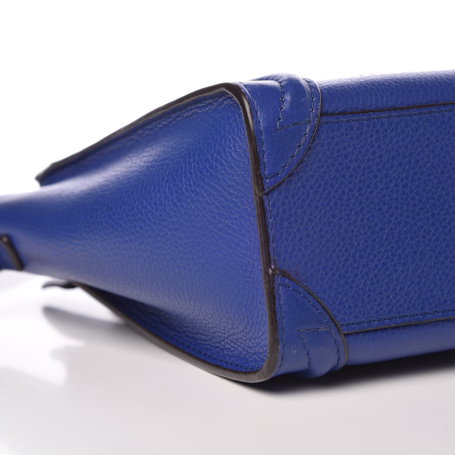 Celine Drummed Calfskin Nano Luggage Indigo 8 of 28