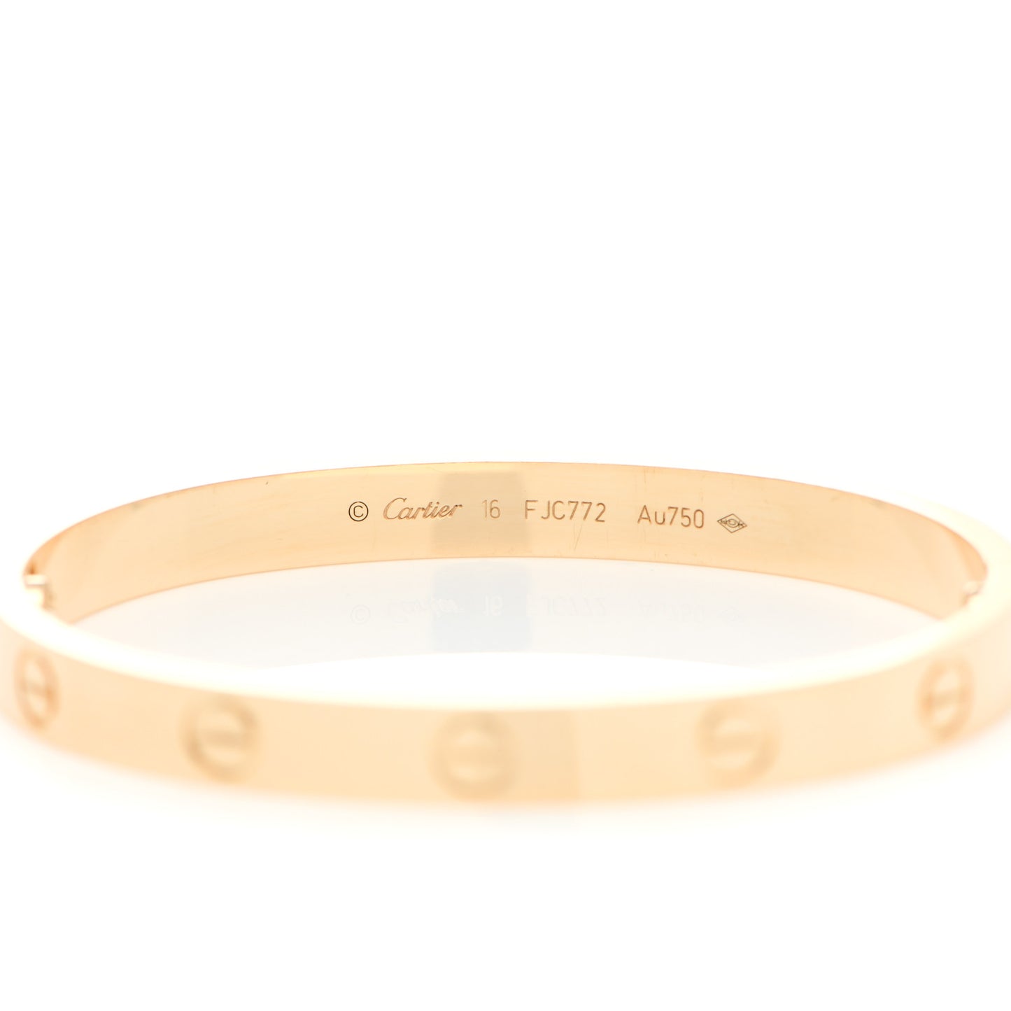 18K Yellow Gold LOVE Bracelet 16