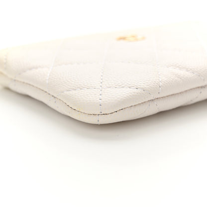 Chanel Caviar Quilted Small Cosmetic Case White 8 of 12