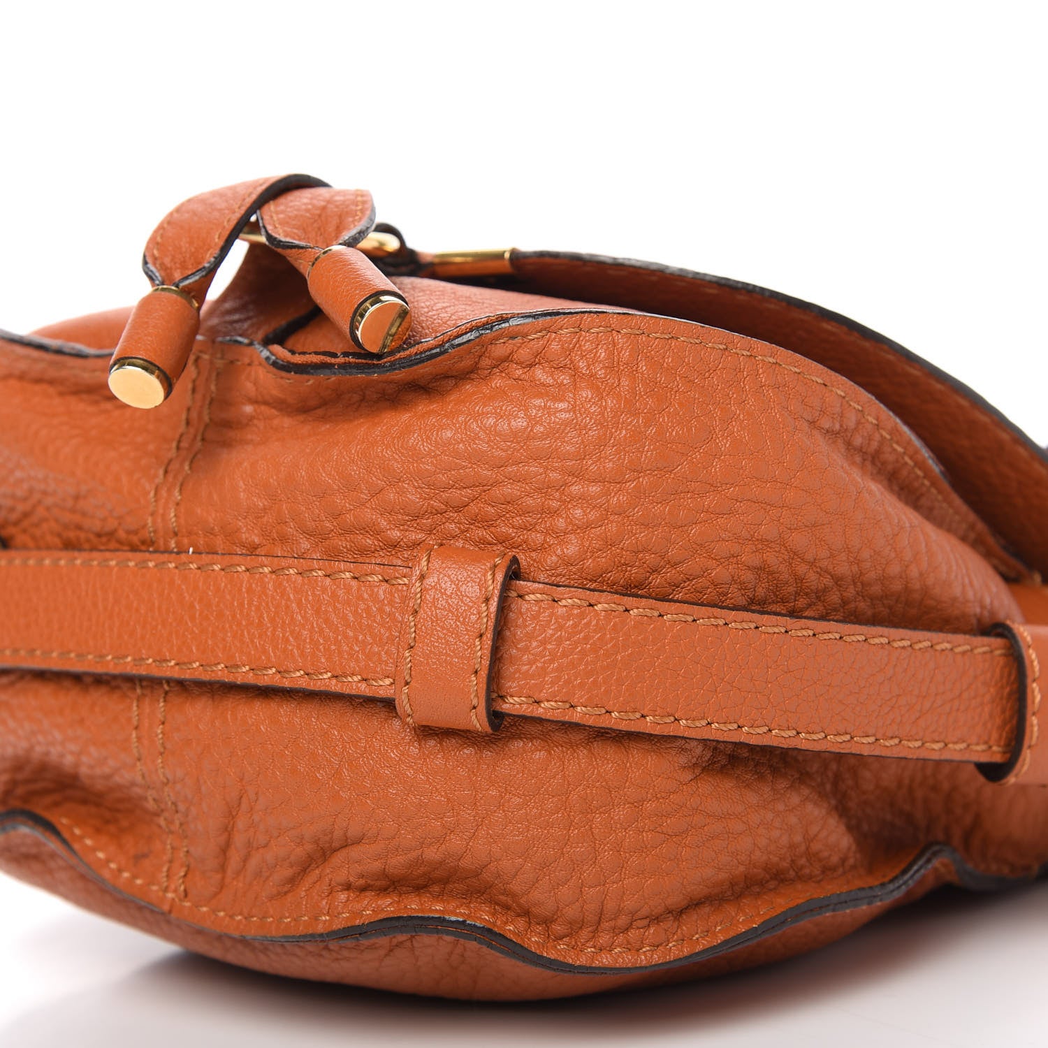 Chloe Calfskin Mini Marcie Round Crossbody Bag Tan 7 of 9