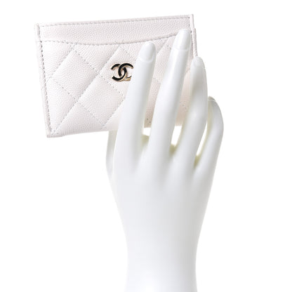 Chanel Caviar Quilted Card Holder White 2 of 9