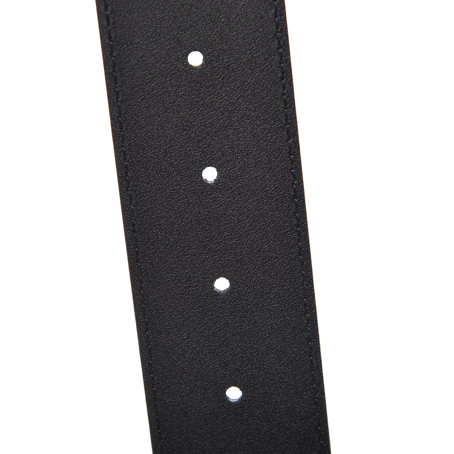 Textured Dollar Calfskin Nickel Double G 40mm Belt 85 34 Black