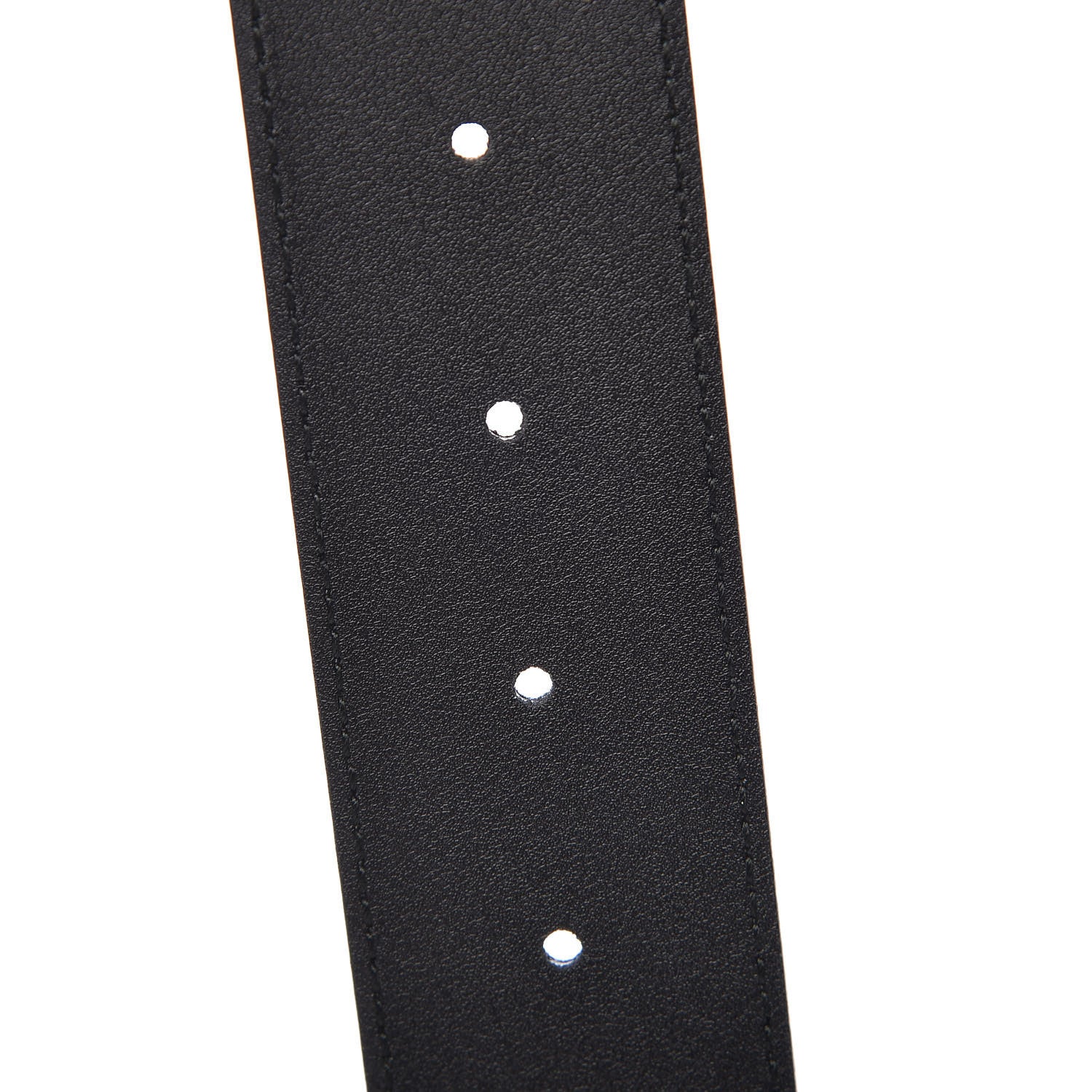 Gucci Textured Dollar Calfskin Nickel Double G 40mm Belt 85 34 Black 6 of 7
