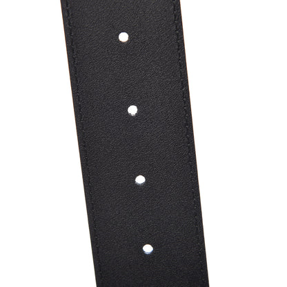 Gucci Textured Dollar Calfskin Nickel Double G 40mm Belt 85 34 Black 6 of 7