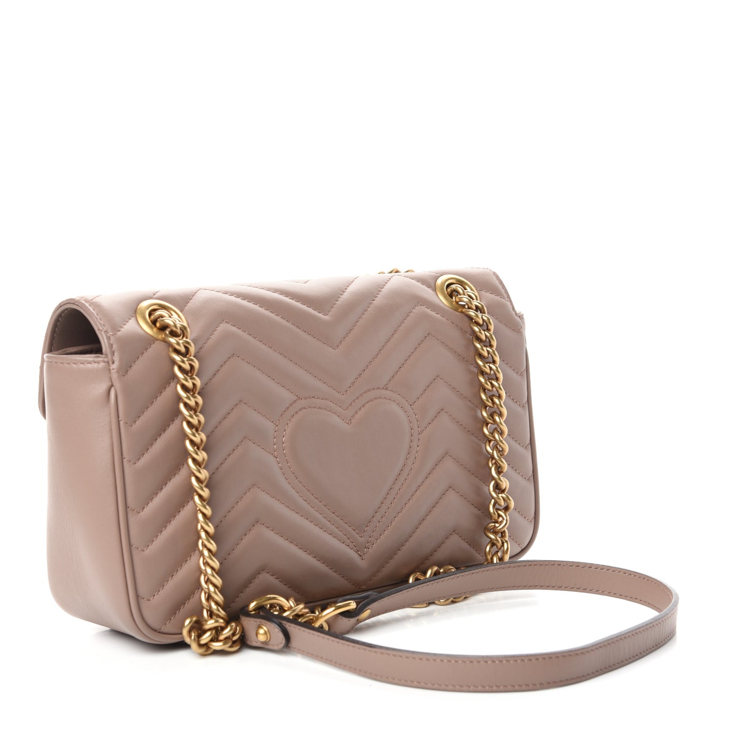 Calfskin Matelasse Small GG Marmont Shoulder Bag Porcelain Rose