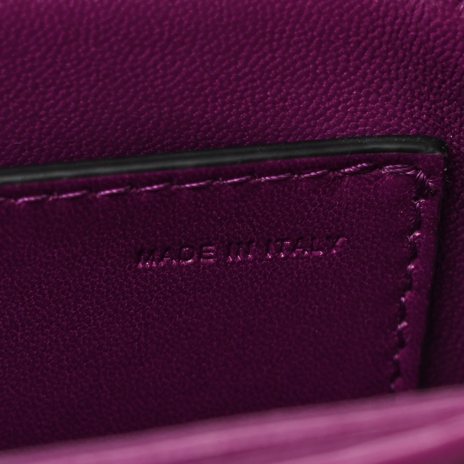 Valentino Garavani Nappa One Stud Chain Clutch Prune 7 of 11